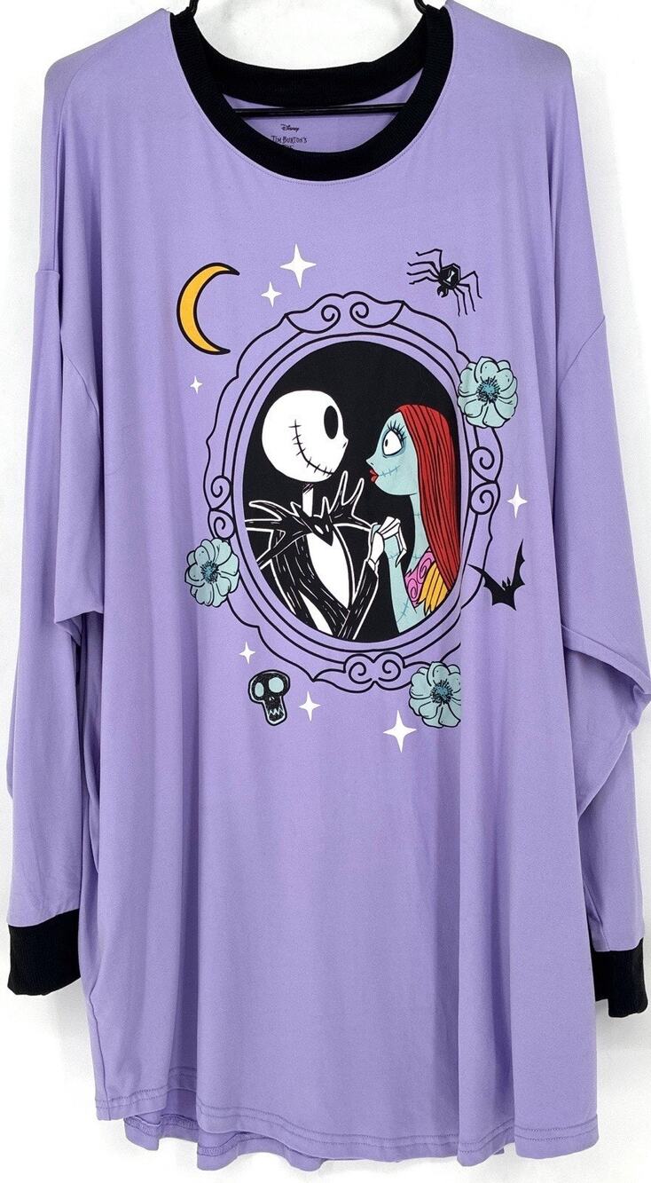 NWT Disney Sz XL(16-18)Tim Burton Nightmare Before Christmas Pockets Sleepshirt
